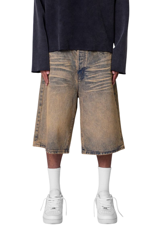 Baggy Dust Stone Denim Shorts