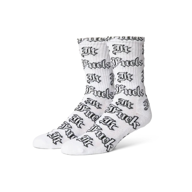 Fuck It Old English Sock