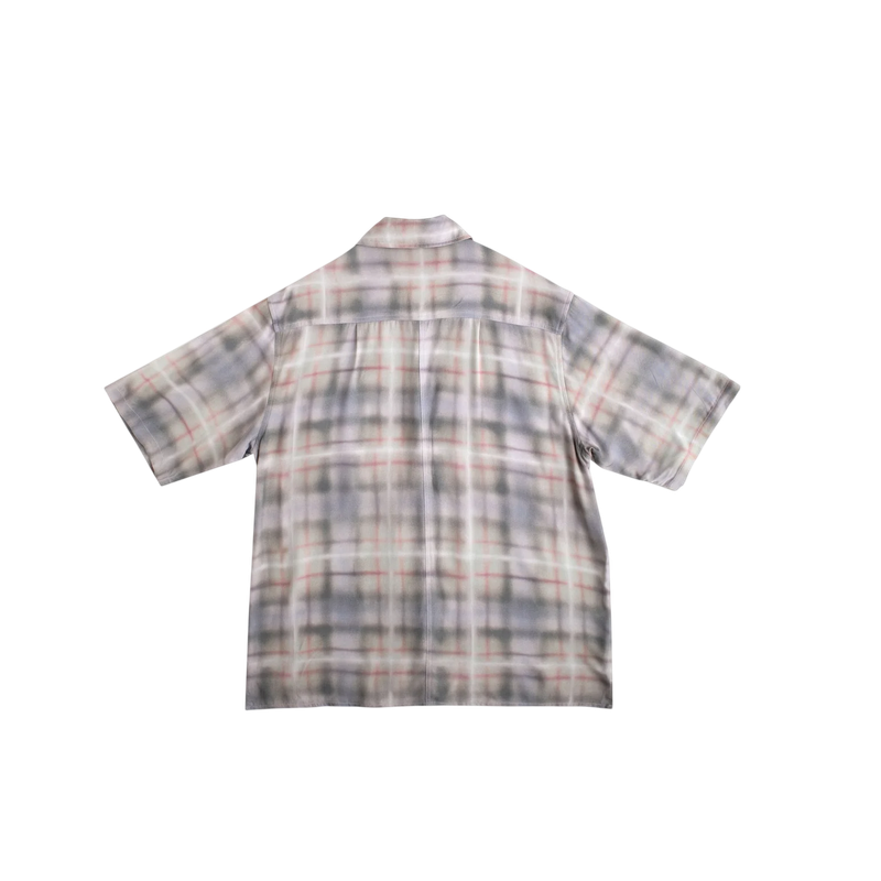 Airbrush Plaid Button Up