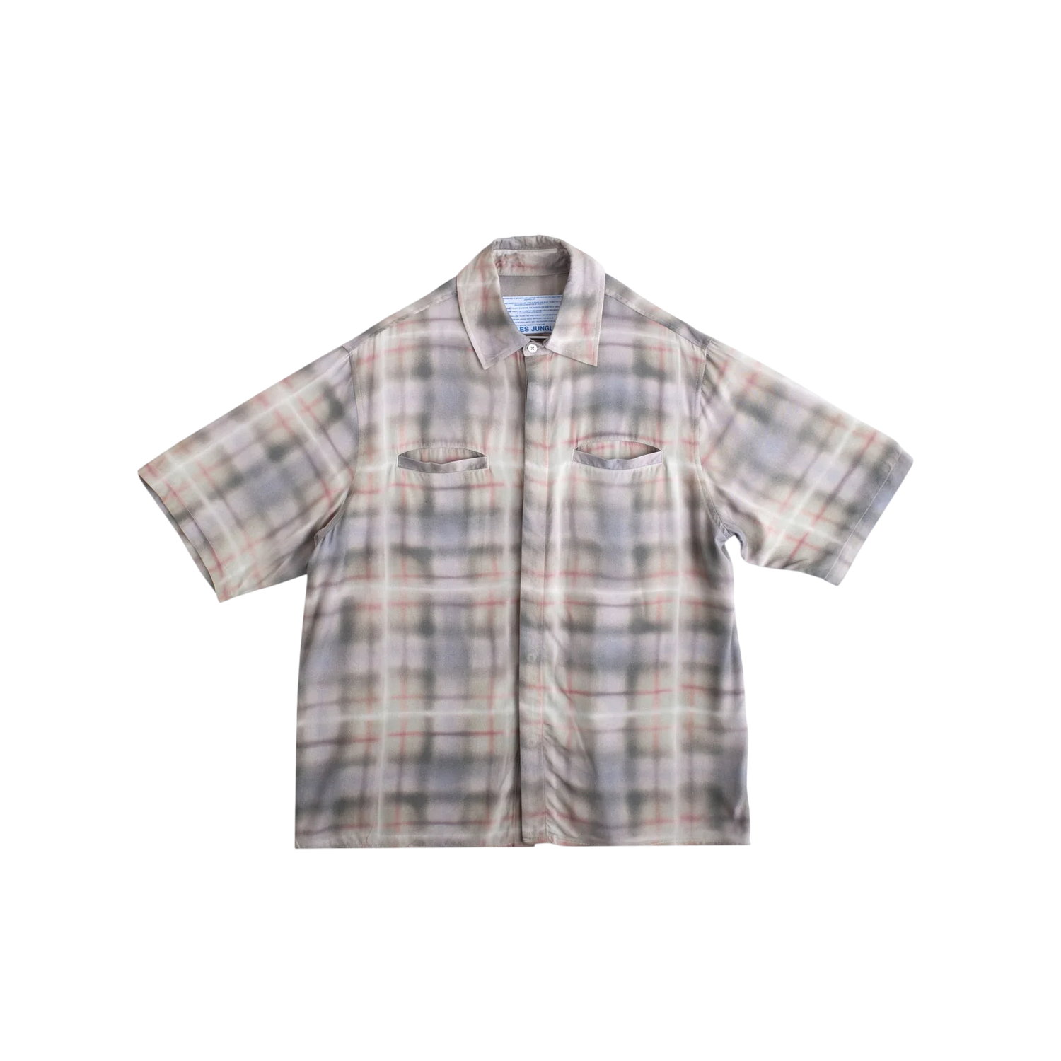 Airbrush Plaid Button Up