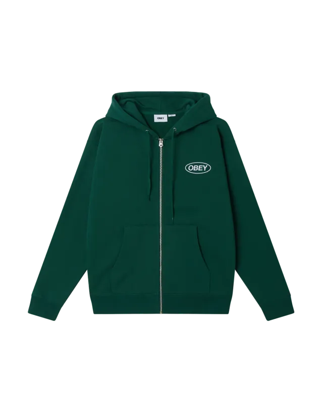 Obey Oval Zip Hood