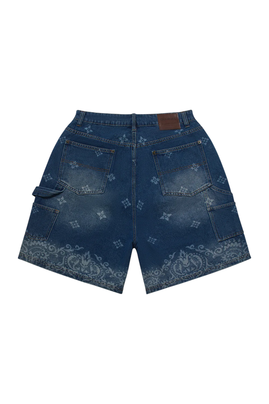 Laser Print Denim Short