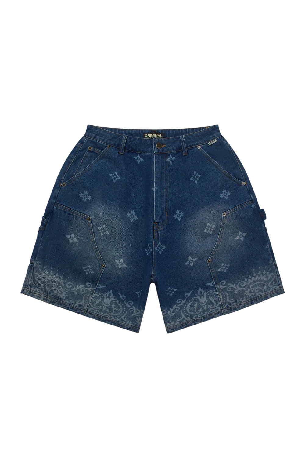 Laser Print Denim Short