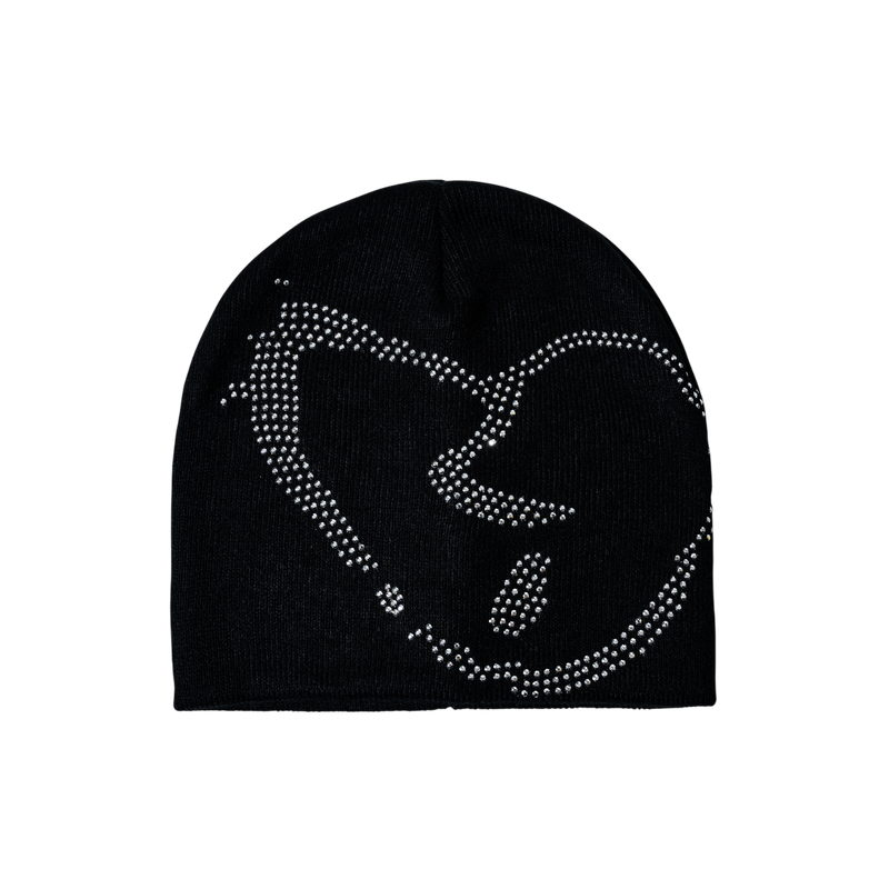 X Heartbreak Rhinestone Beanie
