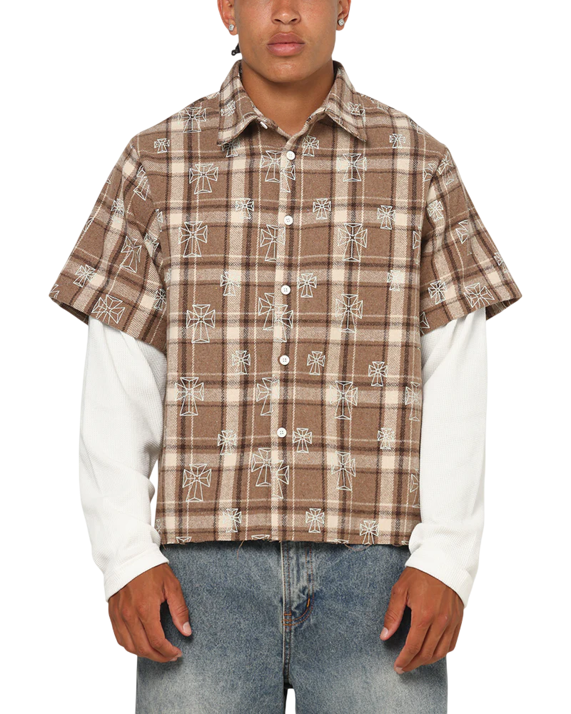 Saint Morta Sanctuary Layered Button Up Shirt