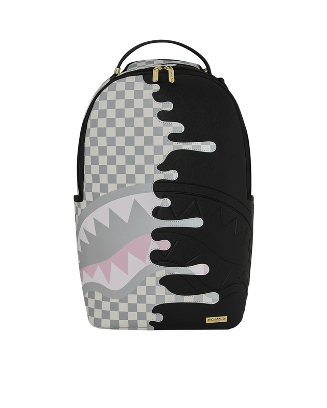 Cream Check Side Drip Backpack