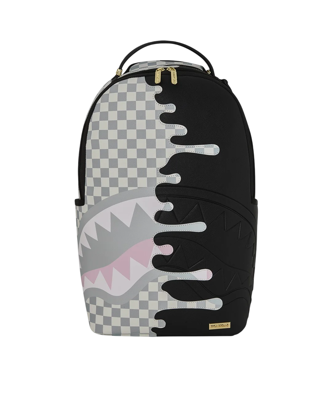 Cream Check Side Drip Backpack, Color: Assorted, Size: O/S
