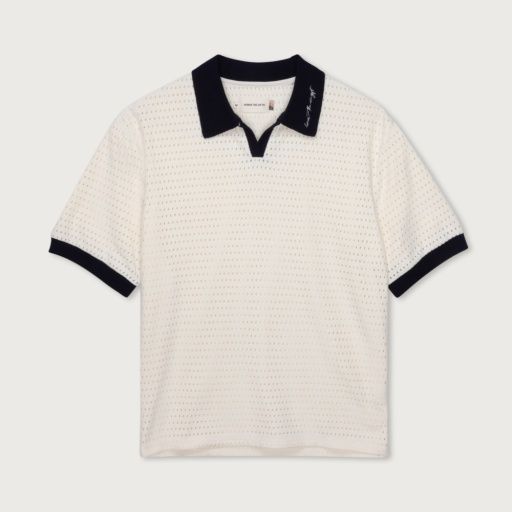 Pique Colorblock Polo, Color: Bone, Size: M