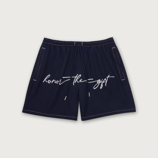 Hybrid Cursive 5" Trunk, Color: Navy, Size: L