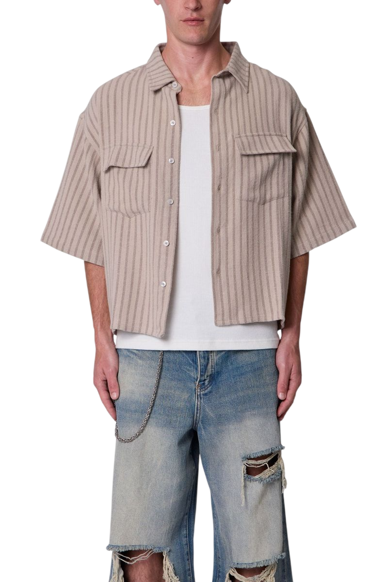 Cropped Boxy Striped S/S Shirt