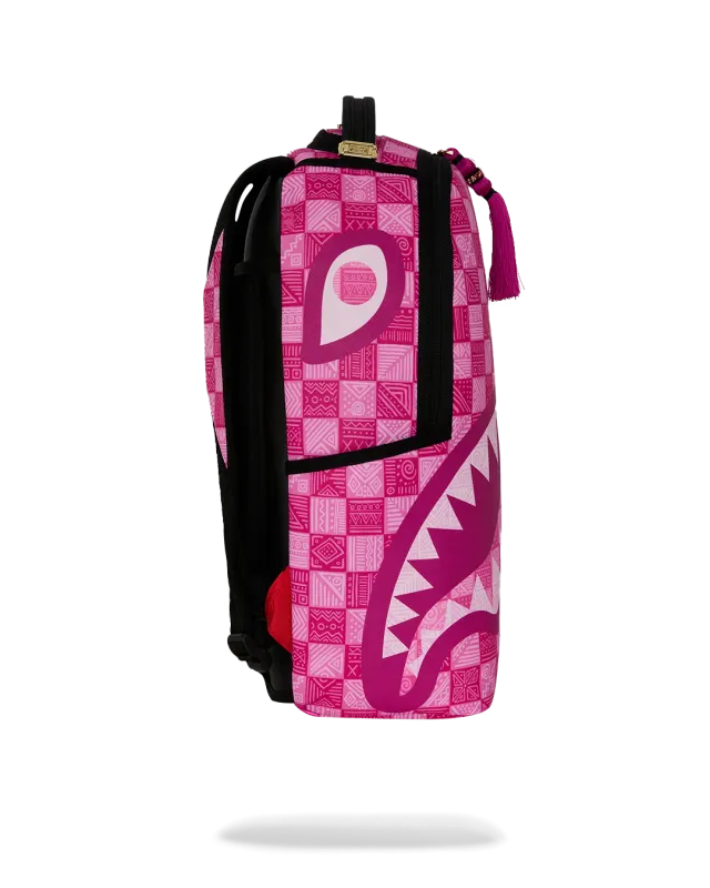 AI Pink Check Pattern Backpack