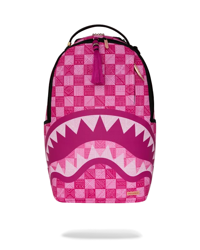 AI Pink Check Pattern Backpack