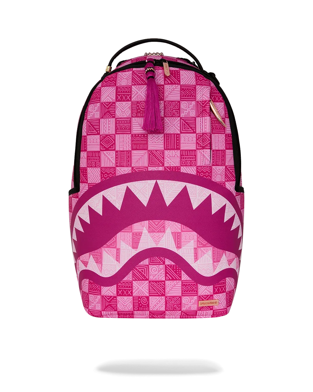 AI Pink Check Pattern Backpack, Color: Assorted, Size: O/S