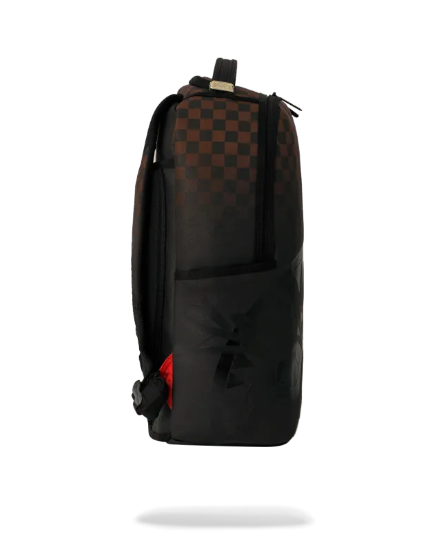 Brown Check Ghost Drip Backpack