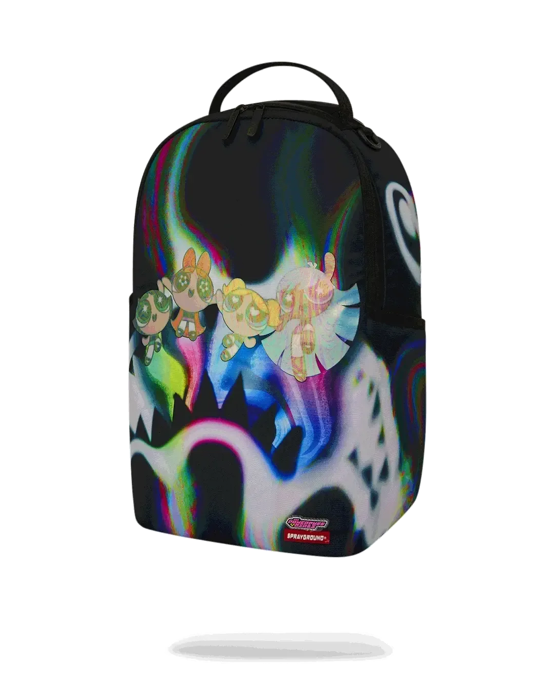 Powerpuff Girls Rainbow Holo Shark Backpack, Color: Assorted, Size: O/S