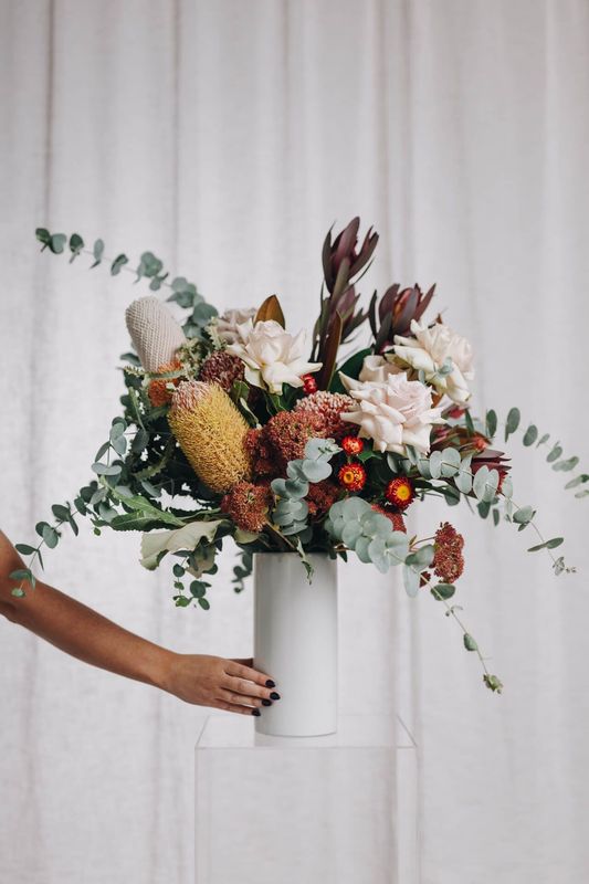 Luxe Vase Arrangement - Rustic Tones ($210.00)