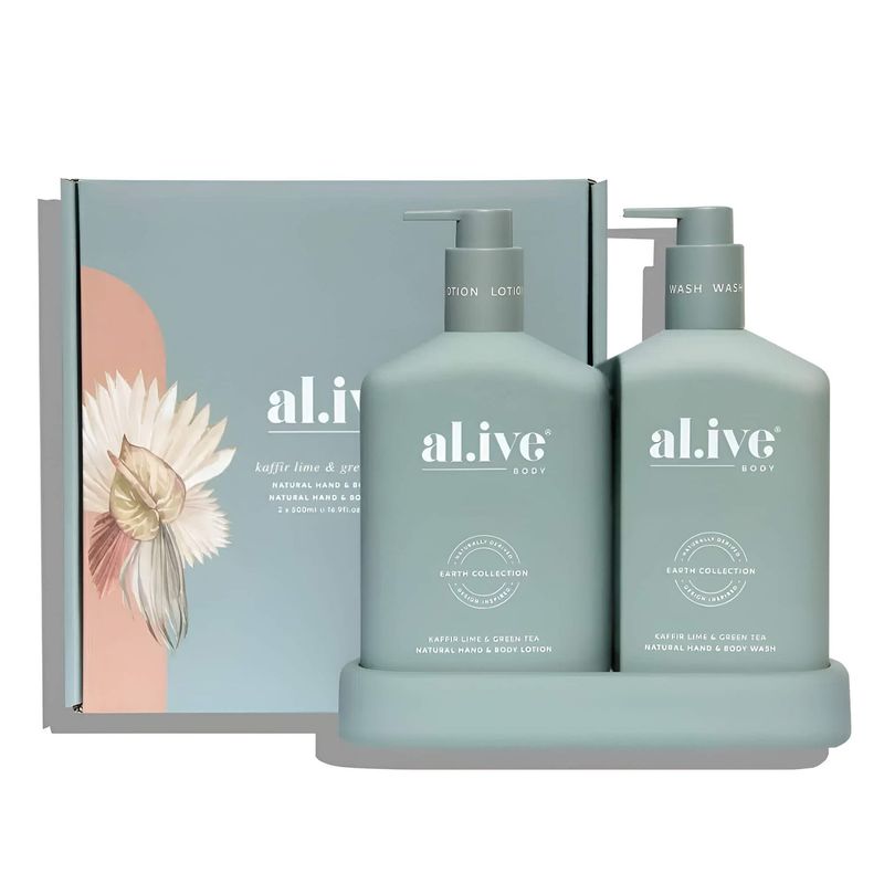 al.ive Body - Wash & Lotion Duo - Kaffir Lime & Green Tea ($84.00)