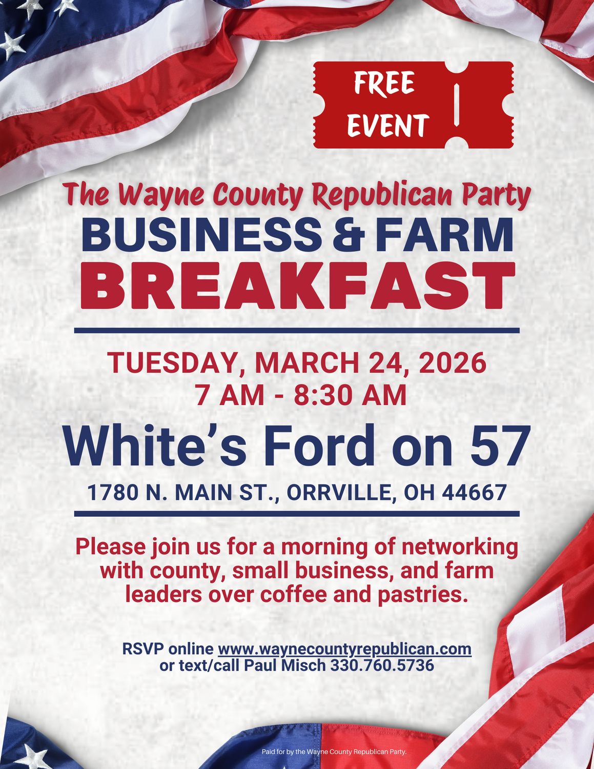 Wayne County Business & Farm Breakfast RSVP