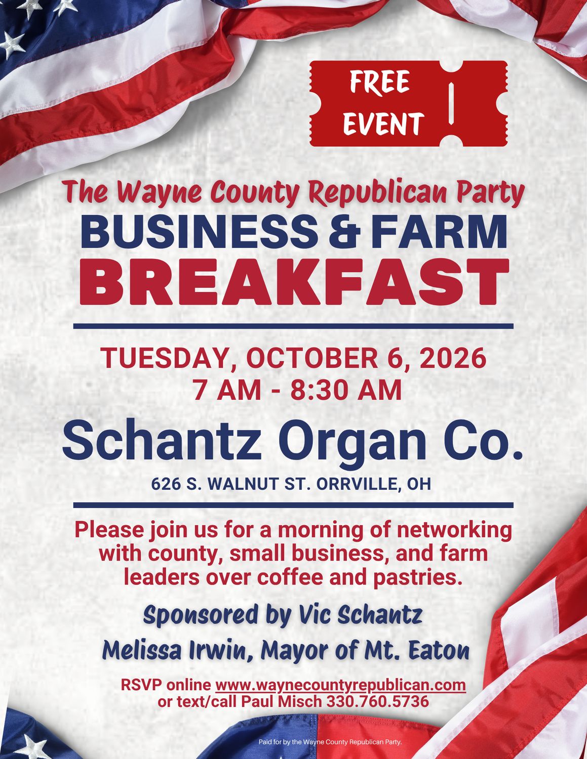 Wayne County Business & Farm Breakfast RSVP Wayne County Business & Farm Breakfast RSVP