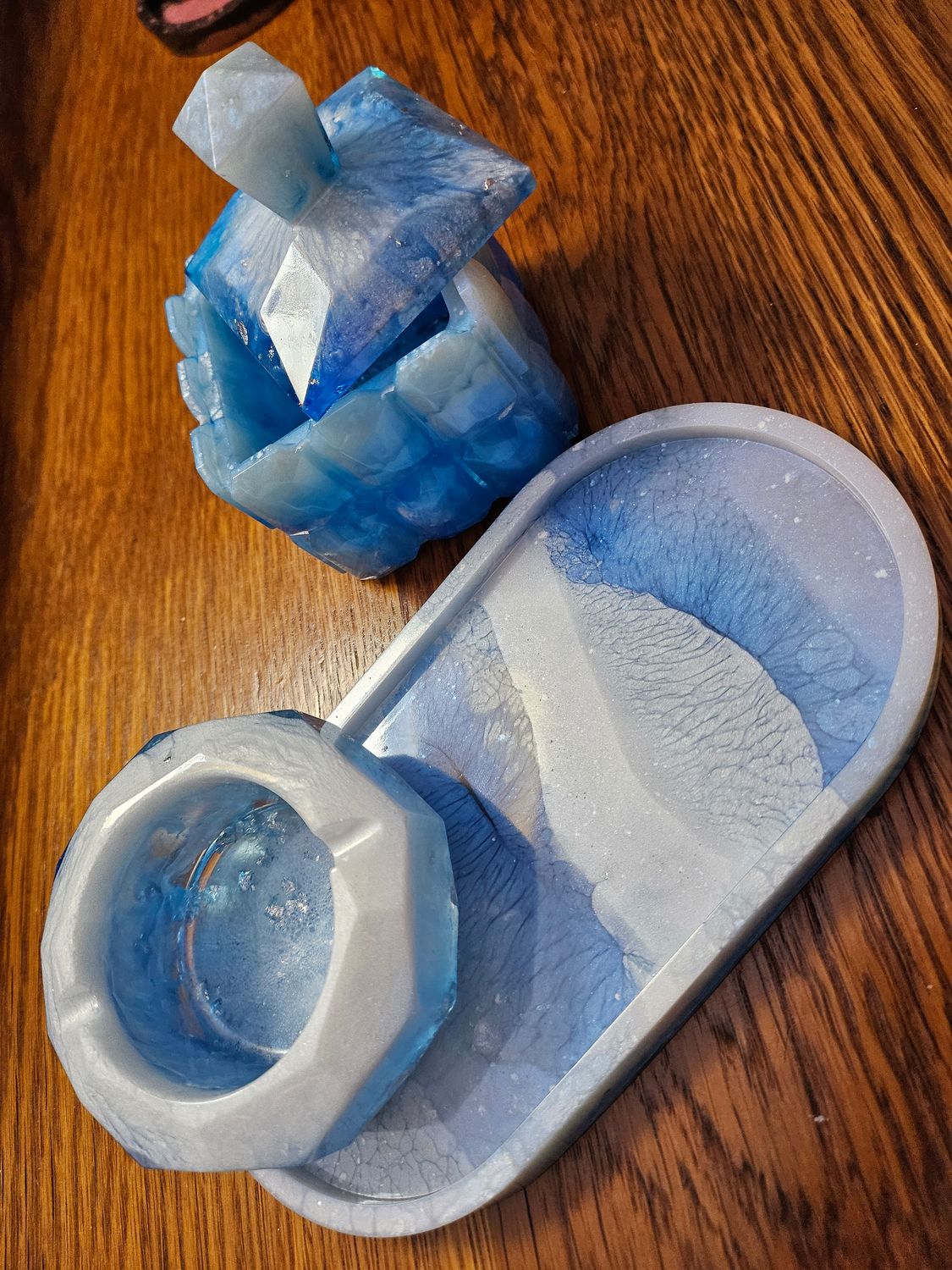 3 Piece Set - Artic Blue/White