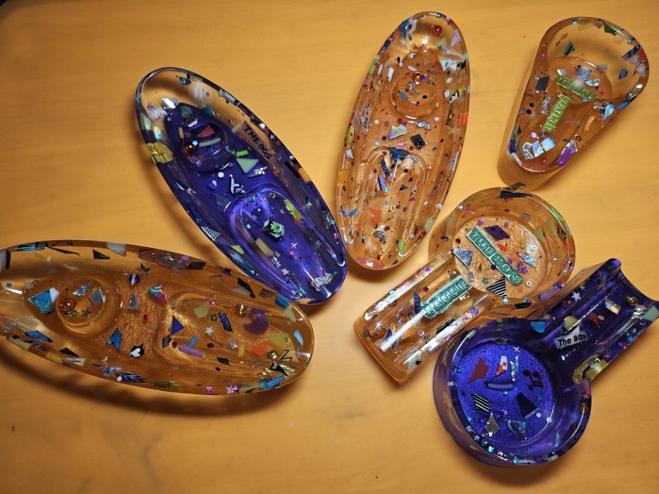 80&#39;s Confetti Cigar Ashtrays