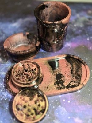 3 Piece Set - Rose Gold/Brown