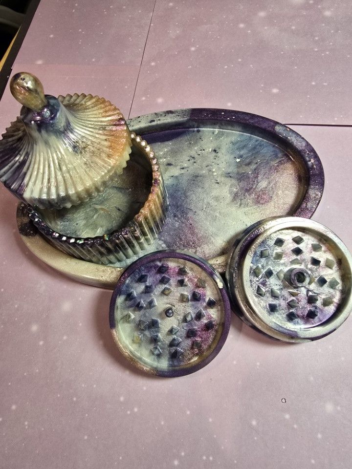 3 Piece Set - Galaxy Purple/Rose Gold