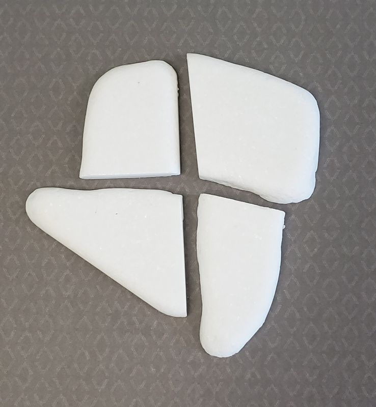 4 irregular Santorini stone tiles