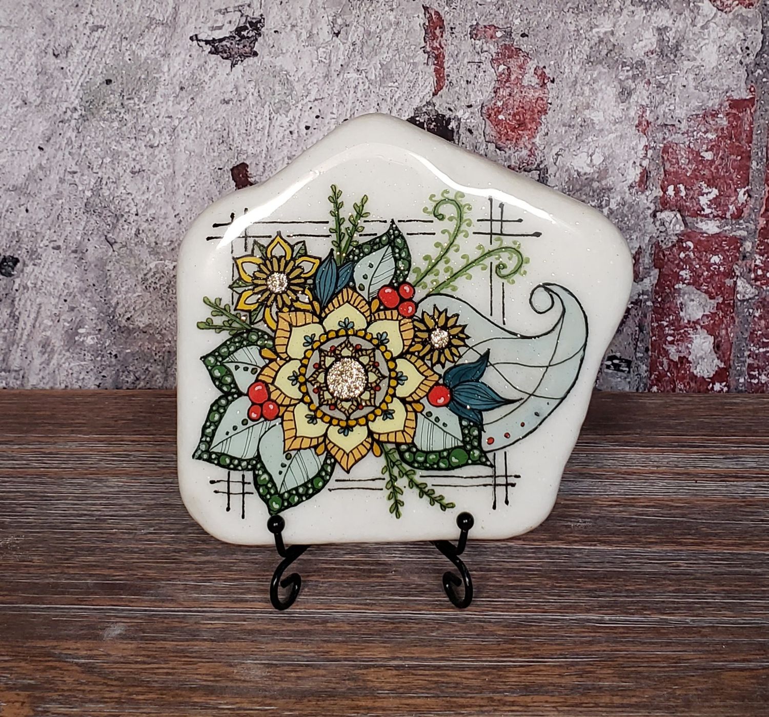 Blue and yellow mandala
