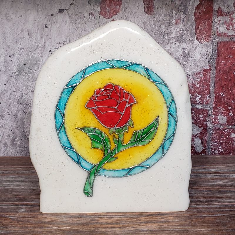 Stained glass rose