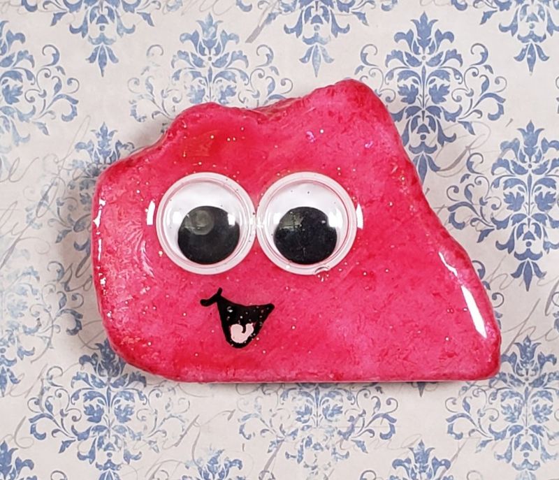 Hot pink goober dude magnet