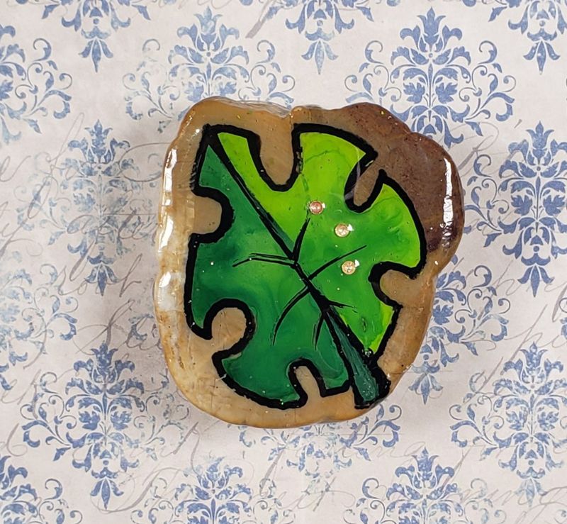 Watercolor monstera magnet