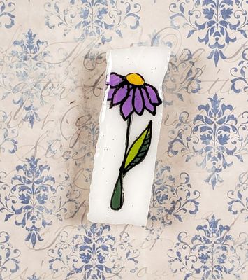 Purple echinacea magnet