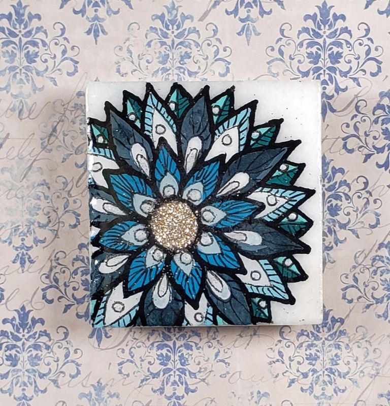 Blue on blue mandala
