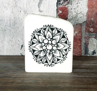 Bubble centered sunflower mandala