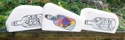 Tide and Treasure: A Ship-in-a-Bottle Stone Painting Class April 1, 2025