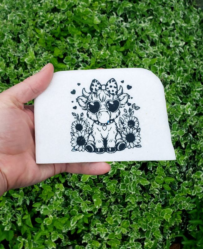 Bubble Trouble: Highland Cow Stone