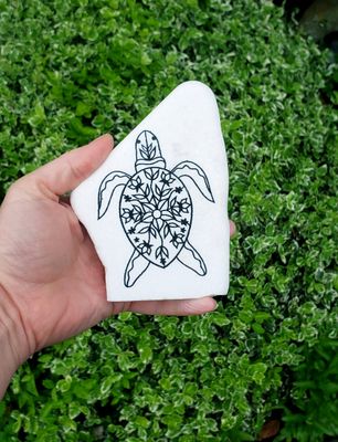 Tranquil Turtle Mandala Stone