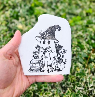 Halloween/Fall engraved Santorini stones