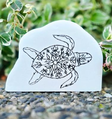 Tranquil Turtle Mandala Stone
