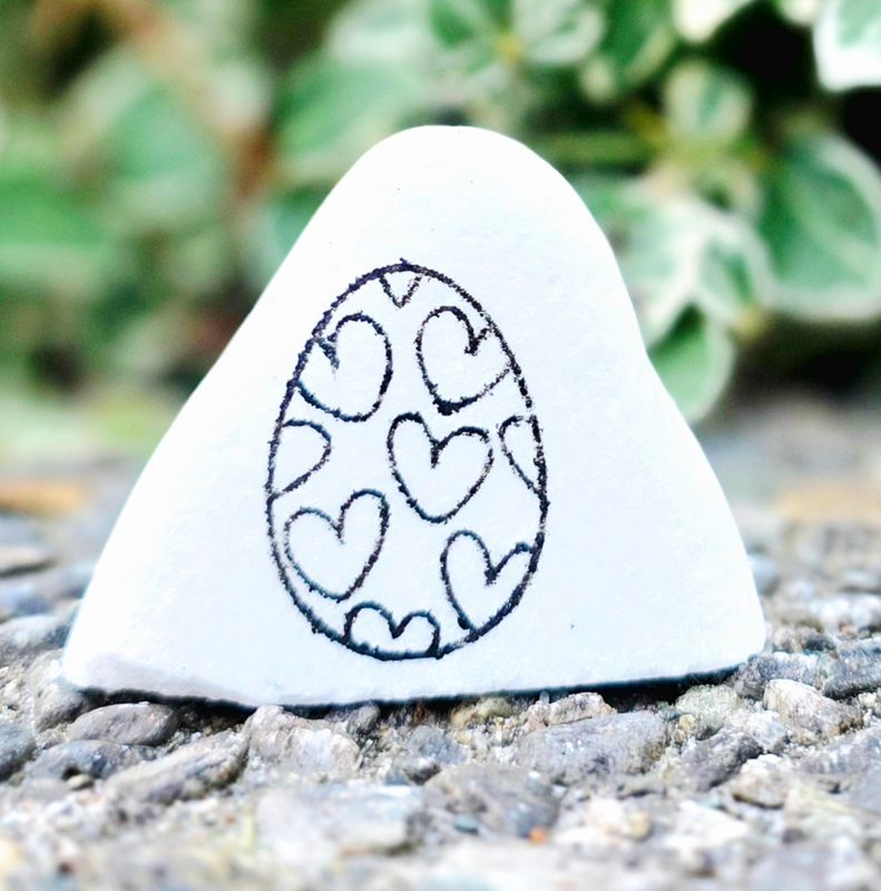 Heart-Covered Easter Egg