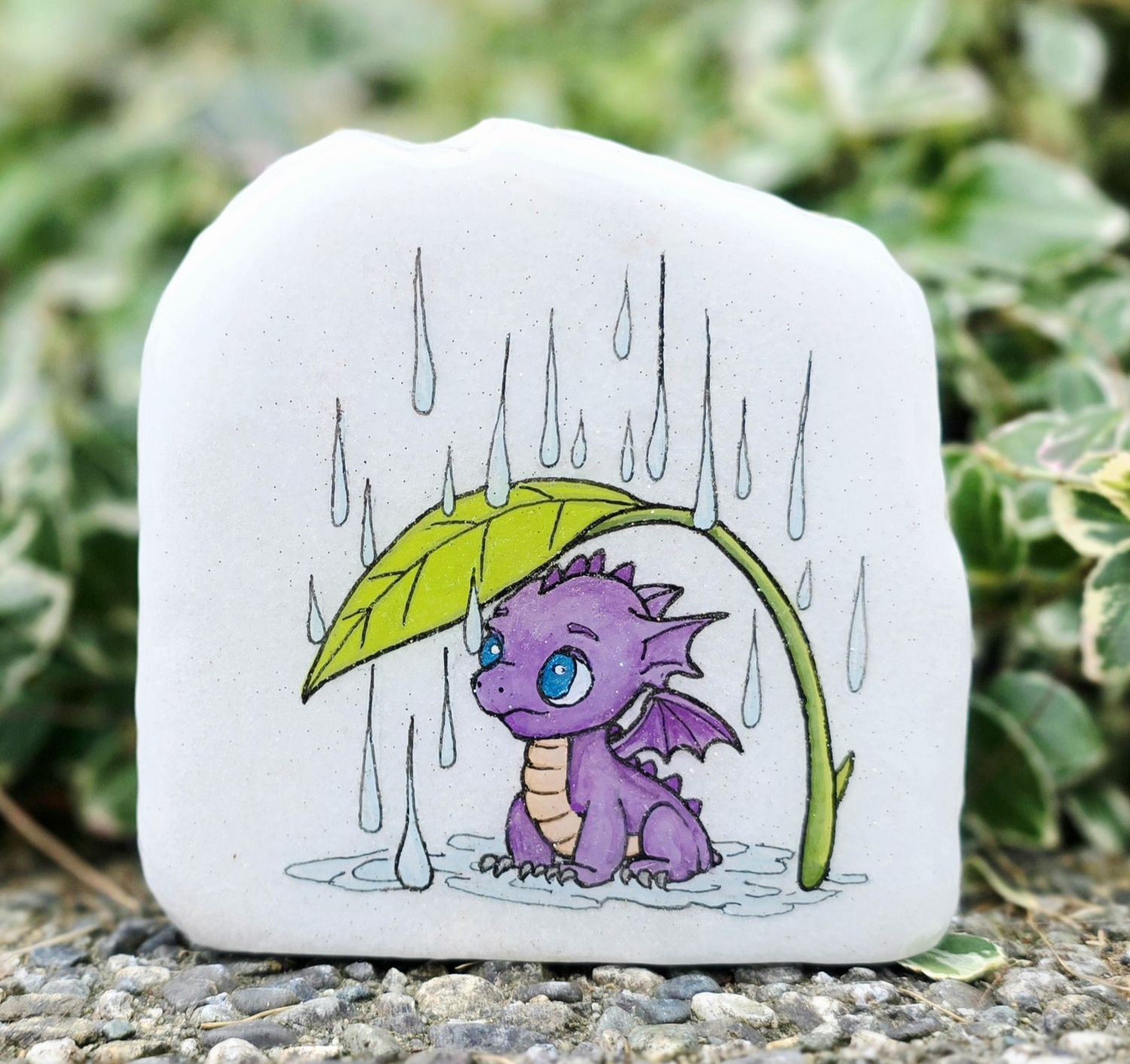 ​Baby Dragon in the Rain