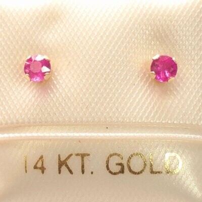 14kt Gold Ruby Earrings
