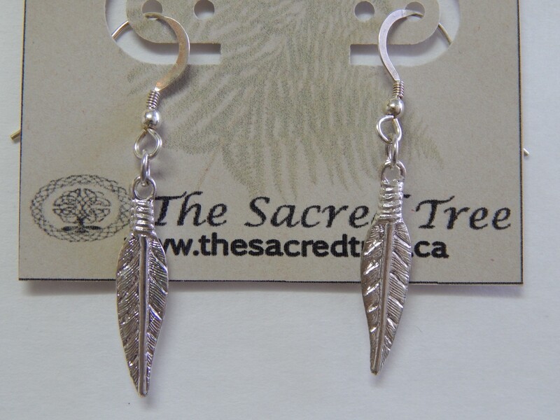 Sterling Silver Sm Feather Earrings