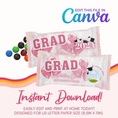 Chocolate Candy Canva Template: Light Pink