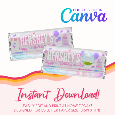 Tie Dye Birthday Chocolate Bar