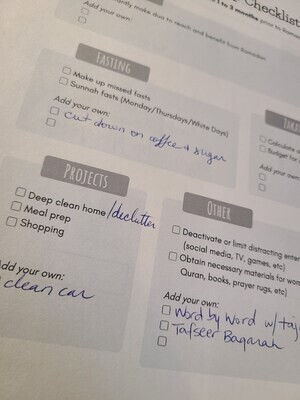 2 - Ramadan Prep Checklist #1