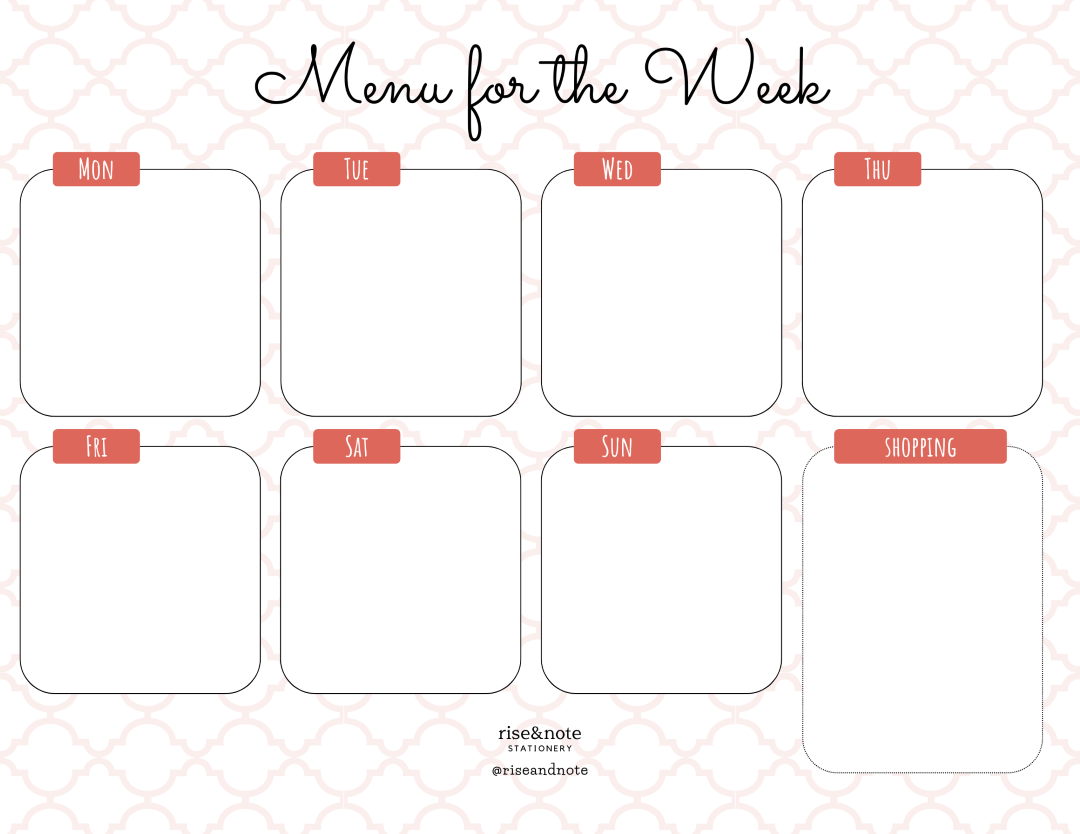 Menu Planner Magnetic Board and Pen Set