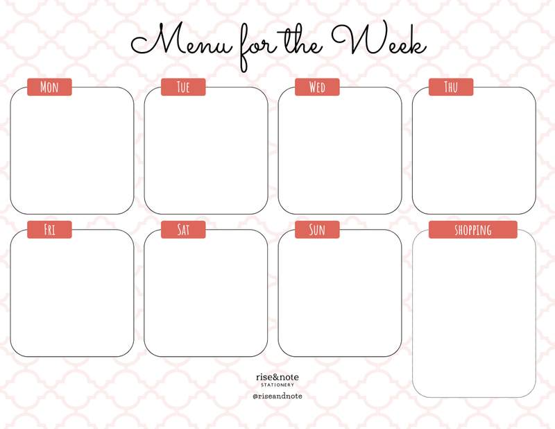 Menu Planner Magnetic Board and Pen Set