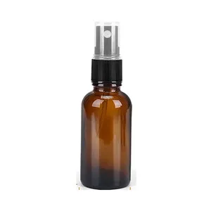 1 oz. Amber Glass Boston Round Bottles (1 dozen)